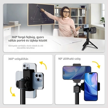 T4 állvány golyófejjel, alumíniumötvözet, 5 szekció, teherbírás 2–5 kg, gyorskioldó tálca nélkül