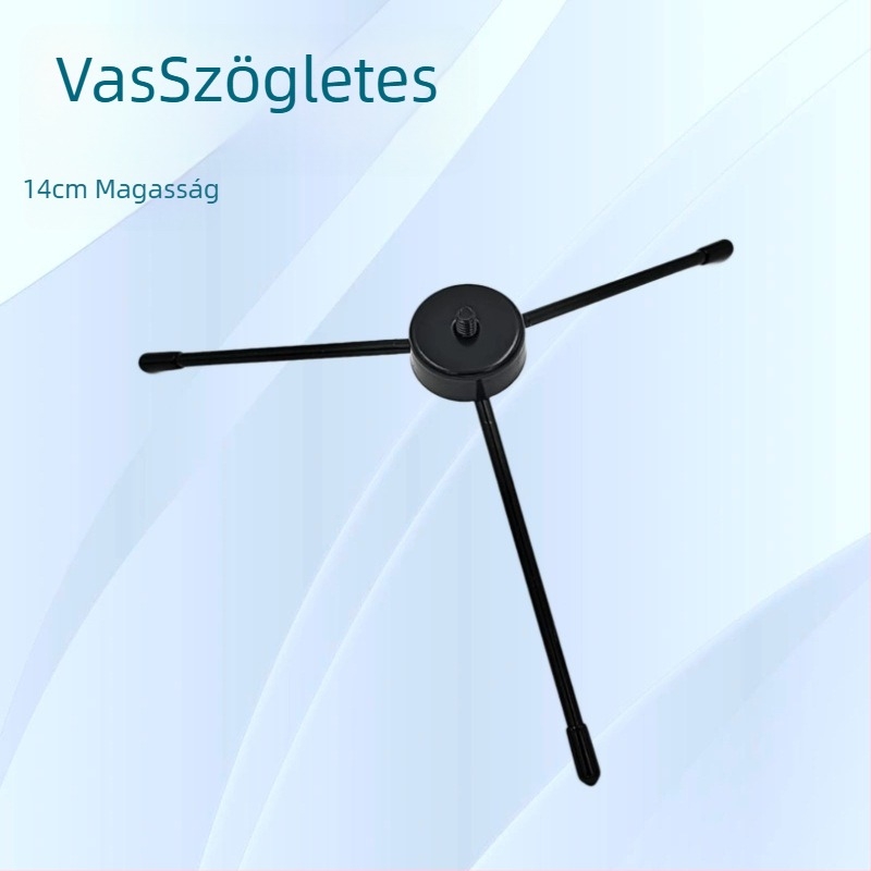 Asztali kamera- és telefon tartó állvány, 1/4-es menet, fémből készült pan–tilt fej