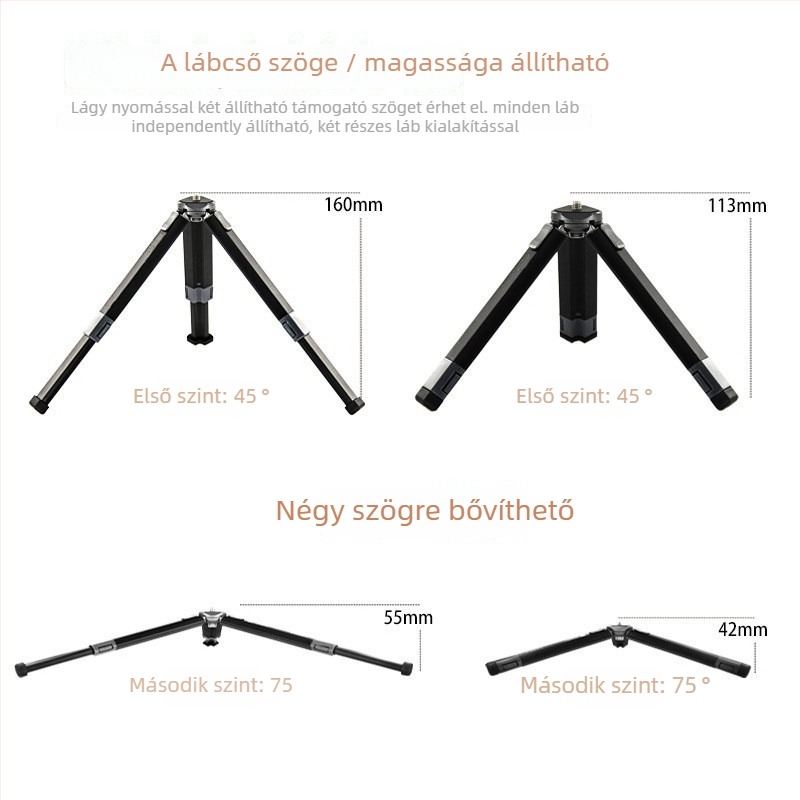 Asztali kameraállvány - Lazy man bracket, alumíniumötvözet, testreszabási lehetőség, általános stílus