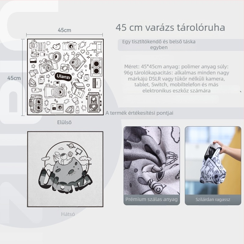 Kamera táska tükrö nélküli gépekhez; Stílus: kézitáska, városi minimalizmus; 2025 tavasz megjelenés; görbült vállpánt