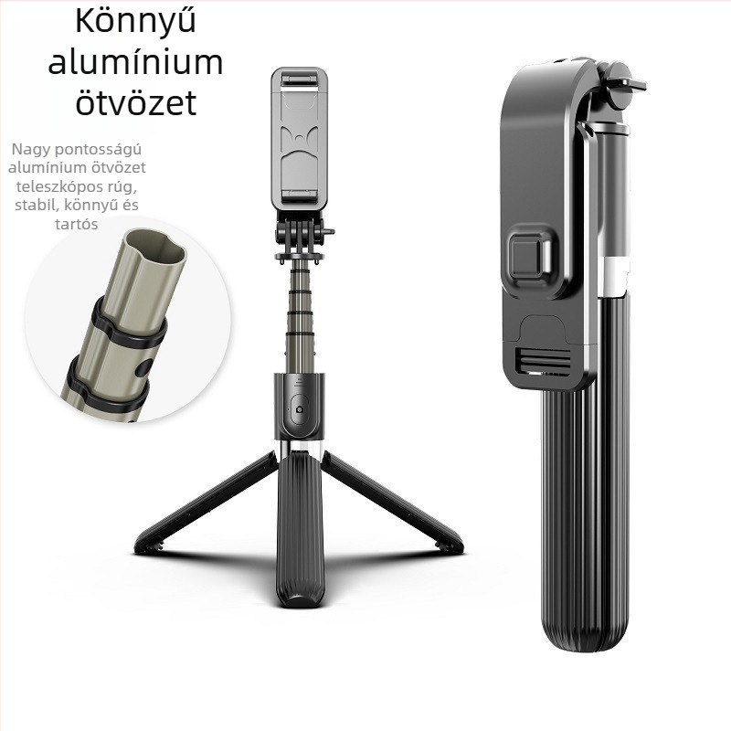 L03 Bluetooth Selfie Bot GoPro-hoz, Univerzális Tripod, Alumínium Ötvözet, Távirányító, Rezgéscsillapítás