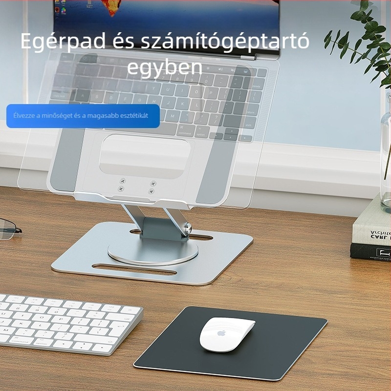 Egérpad alumínium ötvözetből – kétoldalas, felületkezeléssel, csúszásmentes, kompatibil Apple és Huawei