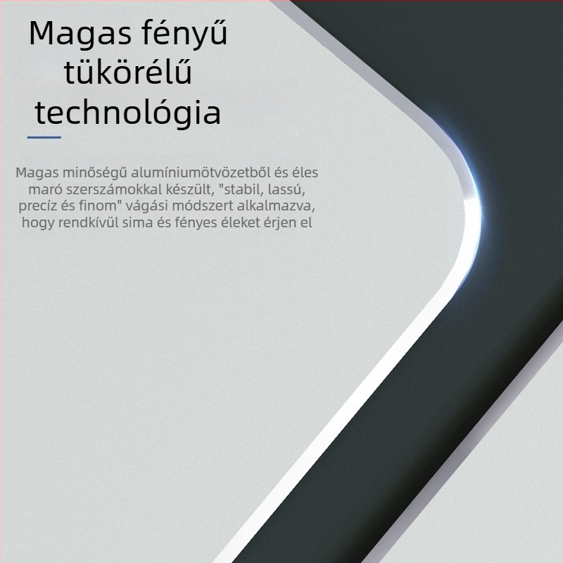 Egérpad alumínium ötvözetből – kétoldalas, felületkezeléssel, csúszásmentes, kompatibil Apple és Huawei