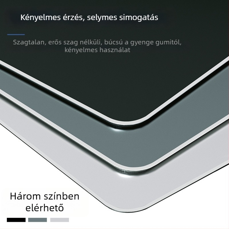 Egérpad alumínium ötvözetből – kétoldalas, felületkezeléssel, csúszásmentes, kompatibil Apple és Huawei