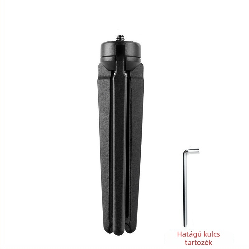 DSLR/GoProhoz tripod alumínium ötvözetből, 3 részes, gömbfejes, teherbírás 6–10 kg, gyorskioldó lemez