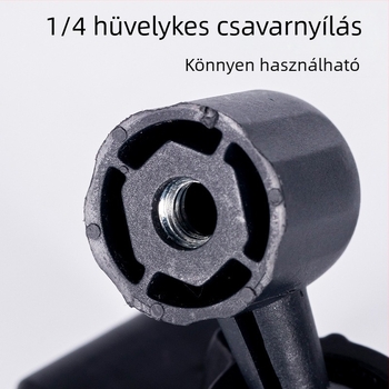 Pipe pan/tilt tartó/bracket mobiltelefonhoz, 1/4 hüvelykes csavar, műanyag, élő közvetítéshez, testreszabható