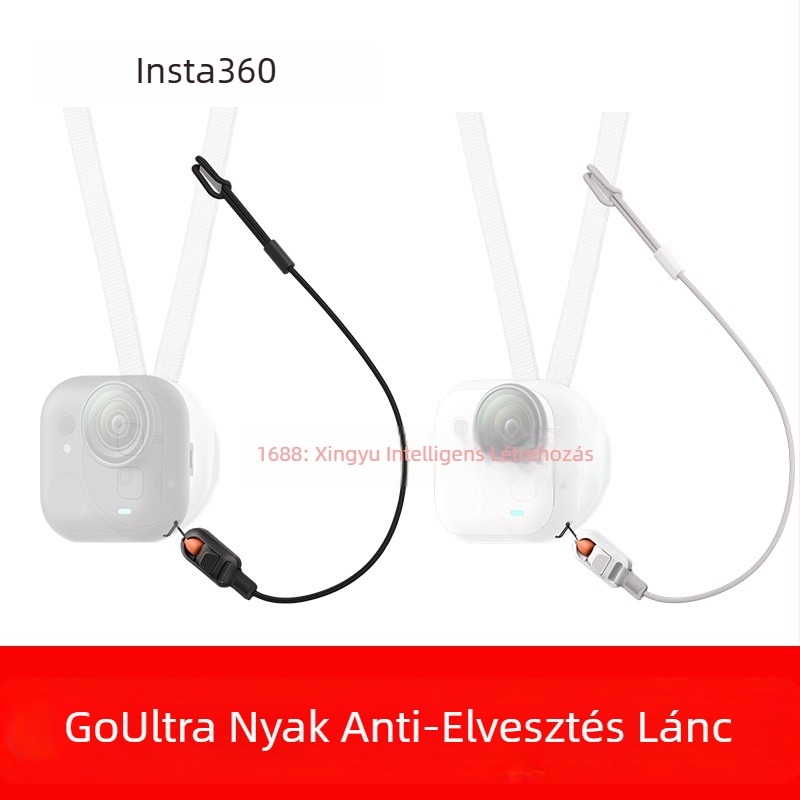 Shadowstone 360 Gyorskioldó nyakpánt Insta360 Go Ultra számára – anti-lopás, anyag: szövet és műanyag; kompatibil GO Ultra