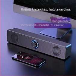 Asztali Bluetooth hangszóró, faburkolatú ház, USB táplálású, 2 hangszóró, 3W teljesítmény