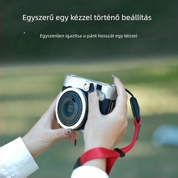 Mirrorless kamera csuklós és nyakpánt – csúszásmentes, nyomáscsökkentés, elvesztés elleni, műanyag nylon imitáció, modell 20220805-5, különböző kamerákhoz