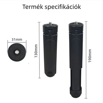 Teleszkópos asztali állvány – mini fotó/videó tripod telefonhoz vagy kamerához, projektor alap, élő közvetítés