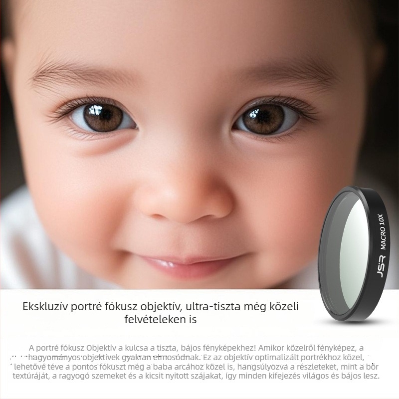 DJI Osmo Nano perspektív szűrő – portré fókusz lencse, optikai üveg, alumínium keret, testreszabott logó