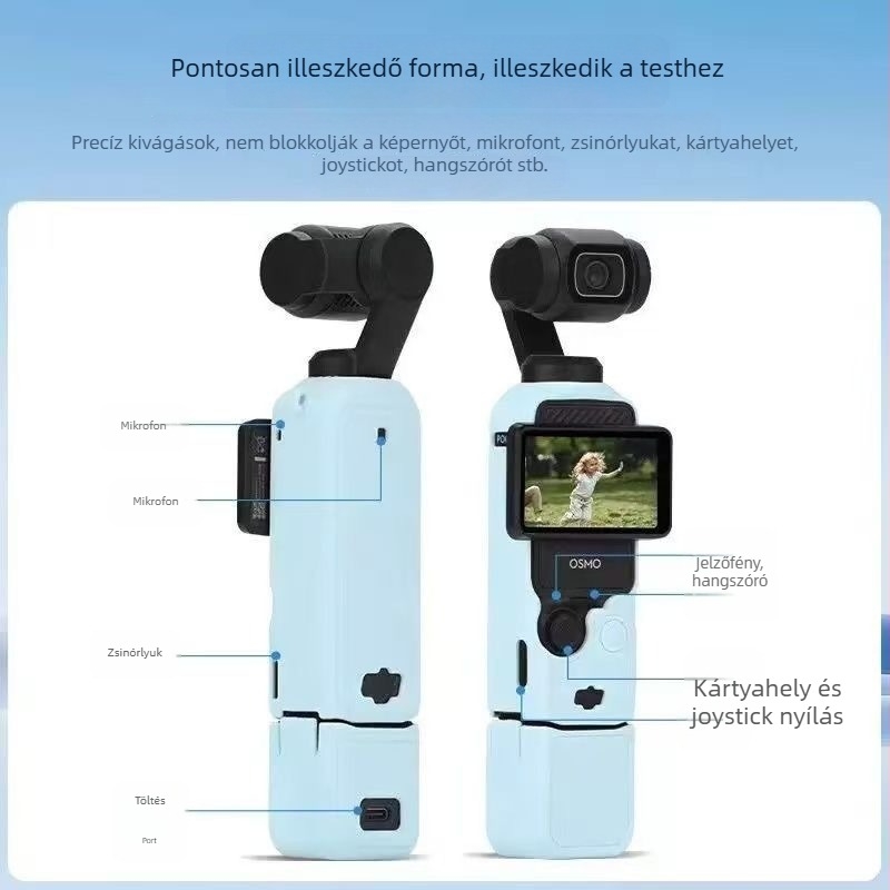 DJI Pocket 3 szilikon védőtok – kompatibilis Pocket3, anyag szilikon, gimbal védelem