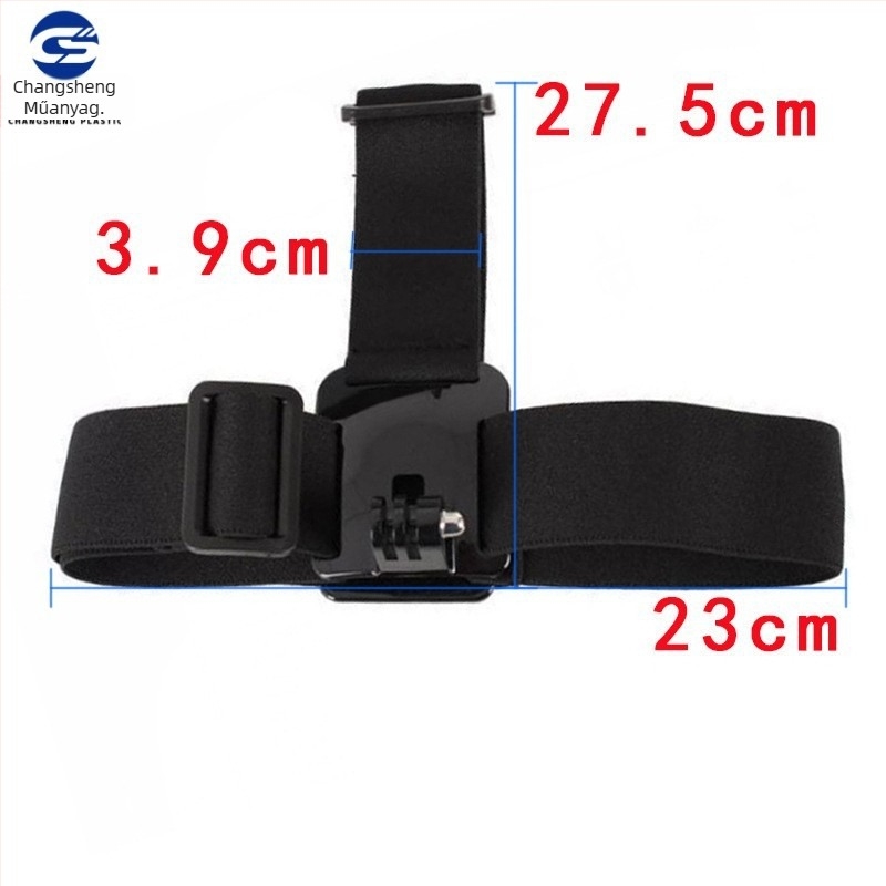 Fejre rögzítő fejpánt GoPro/Action kamerákhoz és Insta360-hoz, műanyag kivitel, logónyomtatás támogatott, tartalmaz gumírozott fejpántot