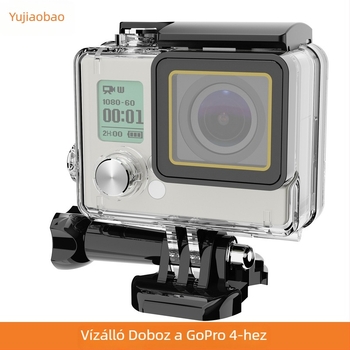 GoPro Hero4 vízálló tok, PC ház, logó nyomtatva, Hero4-hez illeszkedik