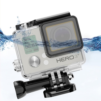 GoPro Hero4 vízálló tok, PC ház, logó nyomtatva, Hero4-hez illeszkedik