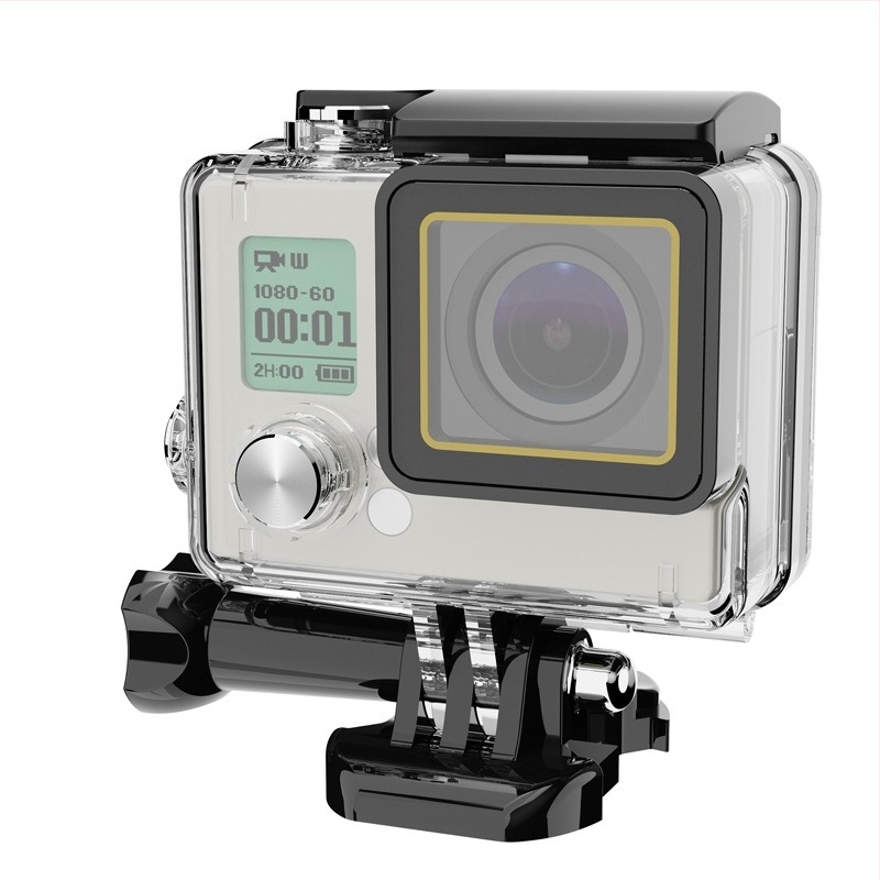 GoPro Hero4 vízálló tok, PC ház, logó nyomtatva, Hero4-hez illeszkedik