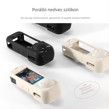 Insta360 X5 szilikon védőtok objektívfedéllel és anti-drop hűtőhéjjal (Modell STARTRC VCR; Anyag: szilikon; Tartalmazza: testvédő tok, objektívfedél, elvesztés elleni zsinór)