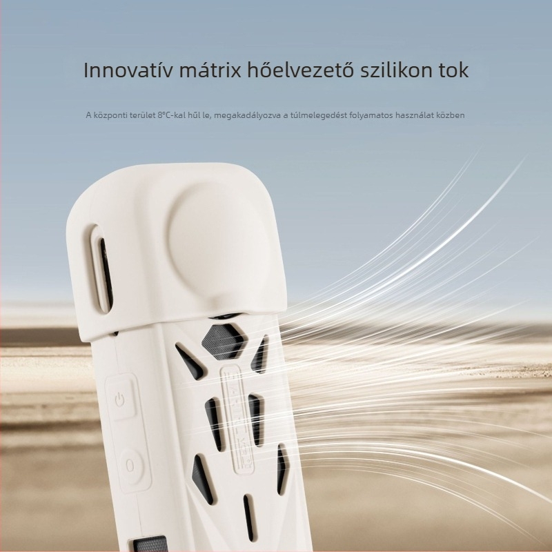 Insta360 X5 szilikon védőtok objektívfedéllel és anti-drop hűtőhéjjal (Modell STARTRC VCR; Anyag: szilikon; Tartalmazza: testvédő tok, objektívfedél, elvesztés elleni zsinór)