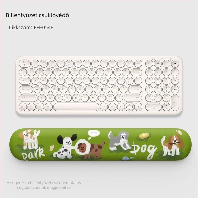 Egérpad csuklótámasz – természetes gumi, egyoldalas, laptophoz és billentyűzethez, logónyomás elérhető