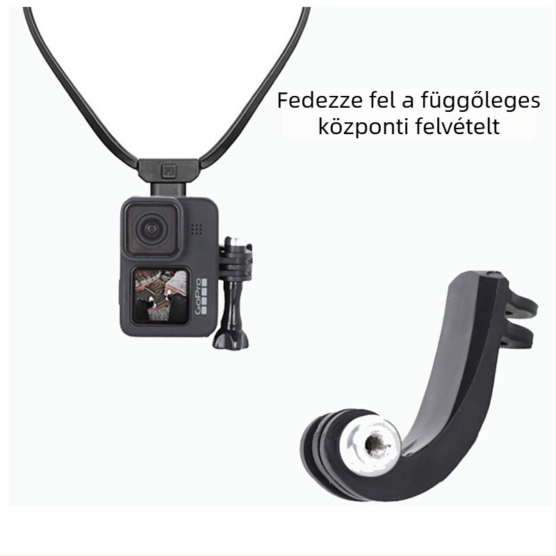GoPro adapter középtengelyes felvételhez — univerzális mellkas- és nyakszorító, anyag műanyag+fém, márka Neutral, modell GoPro adapter