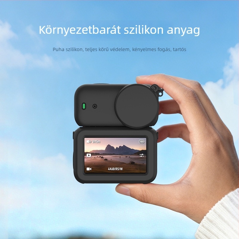 Objektív- és testvédő tok DJI Osmo Nano-hoz – szilikon védőburkolat, modell DJIOSMONano; Kompatibil DJIOSMONano; Tartalmaz objektív védőtokot és testvédő tokot