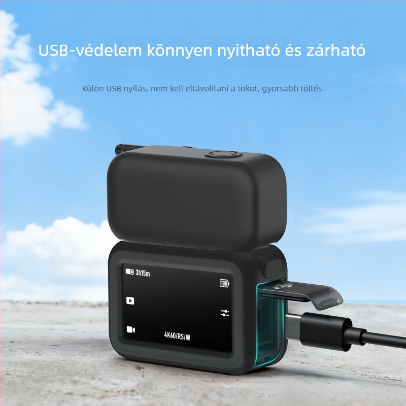 Objektív- és testvédő tok DJI Osmo Nano-hoz – szilikon védőburkolat, modell DJIOSMONano; Kompatibil DJIOSMONano; Tartalmaz objektív védőtokot és testvédő tokot