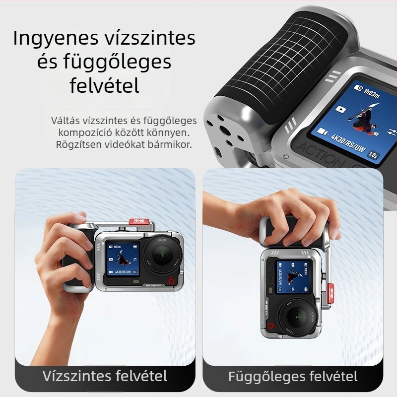 Alumíniumötvözetű nyúlketrec DJI Action6 street fogantyúhoz, bővíthető selfie-stick, logónyomás támogatott