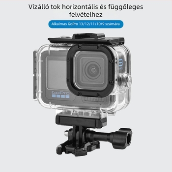 GoPro HERO12/11/10/9 vízálló védőhéj alap és csavarokkal, ZH2016, anyag PC+316SS