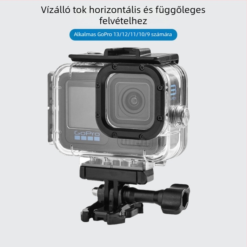 GoPro HERO12/11/10/9 vízálló védőhéj alap és csavarokkal, ZH2016, anyag PC+316SS