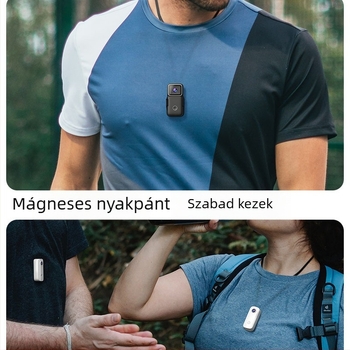 Szilikonból készült mágneses nyakpánt akciókamerákhoz — TG01, kompatibilis A100 és a100+ modellekkel, logó nyomtatható, tartalmaz mágneses nyakpántot és dobozt