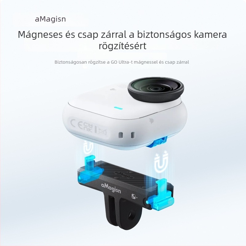Tf05 mágneses gyorskioldó alap Insta360 Go Ultra-hoz – anyag: műanyag, rozsdamentes acél, mágnes