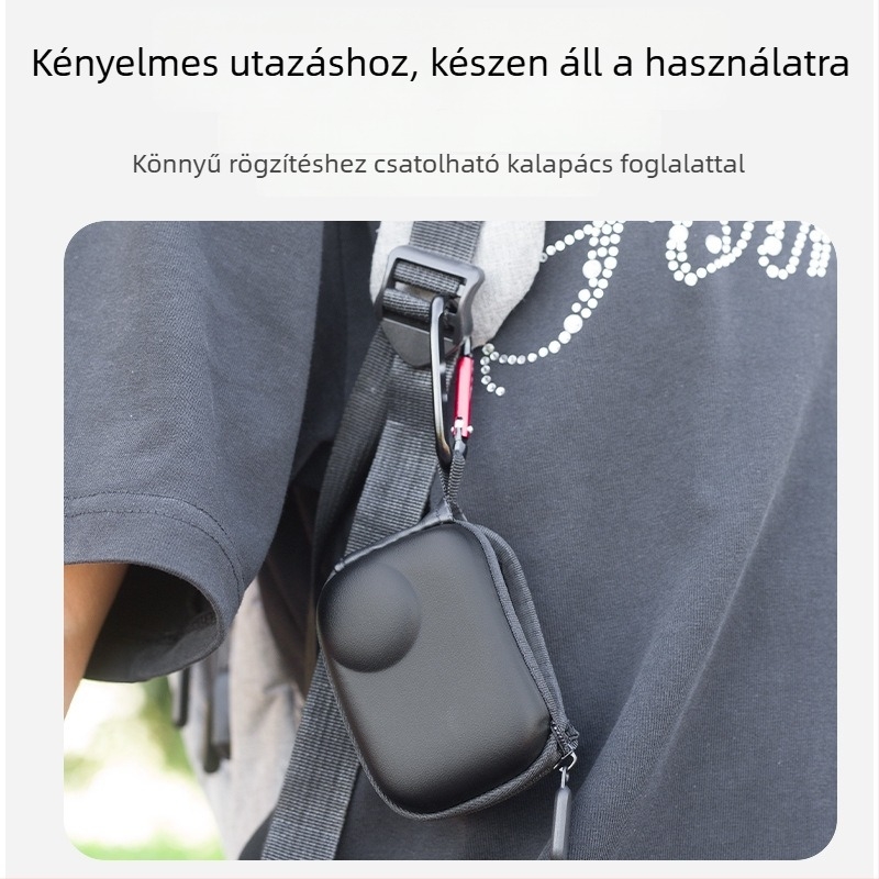 Insta360 GO Ultra védő tároló táska – EVA anyag, alkalmas Insta360 GO Ultra-hoz, logó nyomtatása lehetséges, zacskóban csomagolva