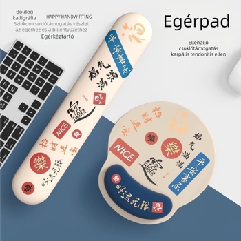 Kéztámaszos egérpad Pad-62, Kisméretű gumírozott pad, Nyomtatott logó, OEM testreszabás