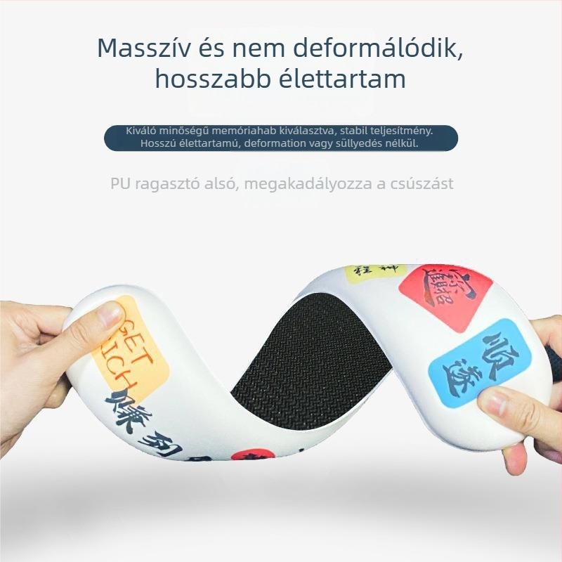Kéztámaszos egérpad Pad-62, Kisméretű gumírozott pad, Nyomtatott logó, OEM testreszabás