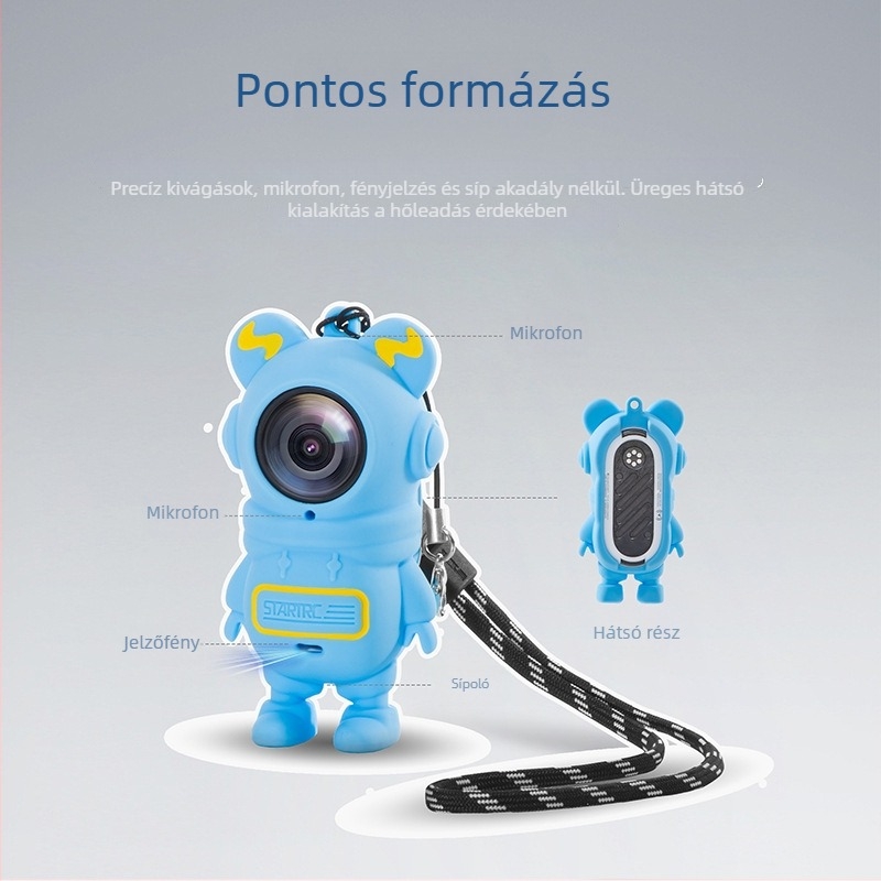 Insta360 GO3/S Szilikon védőtok ütésálló objektívvédővel – Modell ST-15010033+15010037. Tartalmaz: Szilikon védőtok, biztonsági zsinór, kézi zsinór