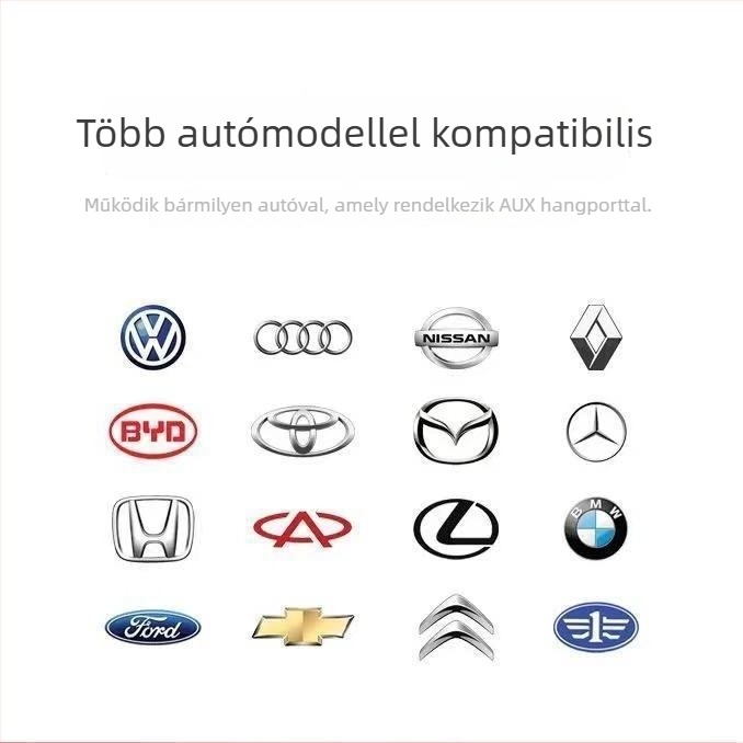 Type-C–es autós AUX hangkábel 3,5 mm-rel, aranyozott csatlakozók, rézmag, optikai vezető, BV tanúsítvánnyal