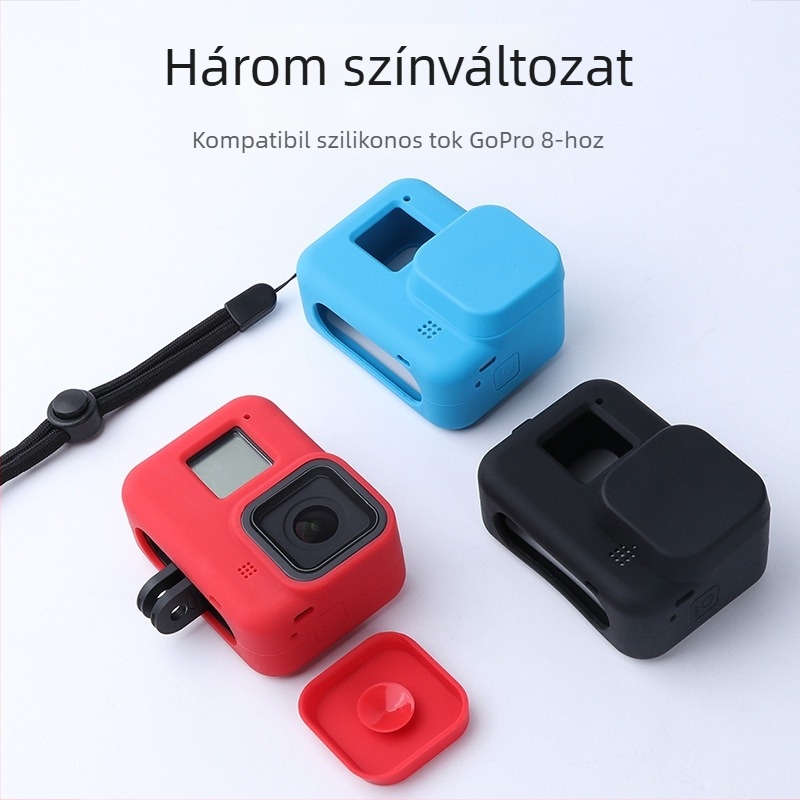 GoPro Hero8 szilikon védőtok lencsetakaróval