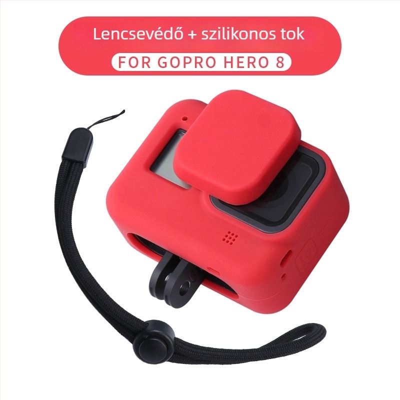 GoPro Hero8 szilikon védőtok lencsetakaróval