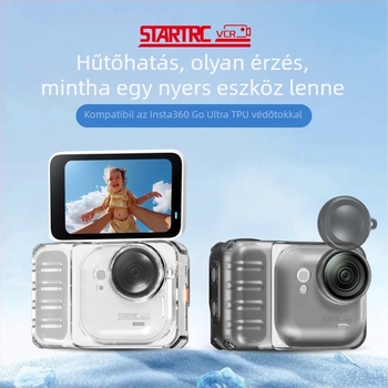 Insta360 GO Ultra védőtok – TPU, jégérzetű átlátszó, hőelvezetés, leesés elleni védelem