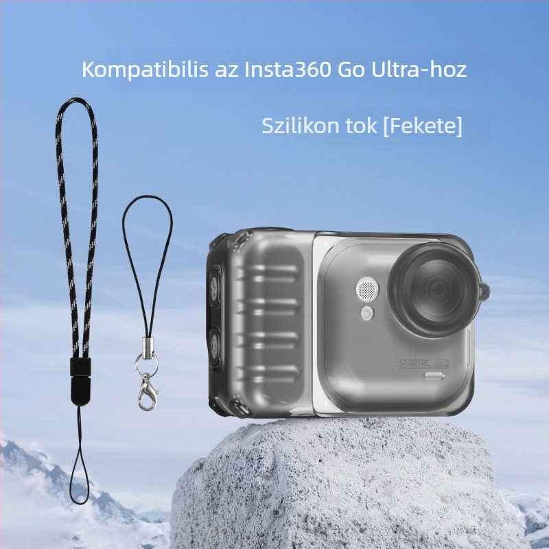 Insta360 GO Ultra védőtok – TPU, jégérzetű átlátszó, hőelvezetés, leesés elleni védelem