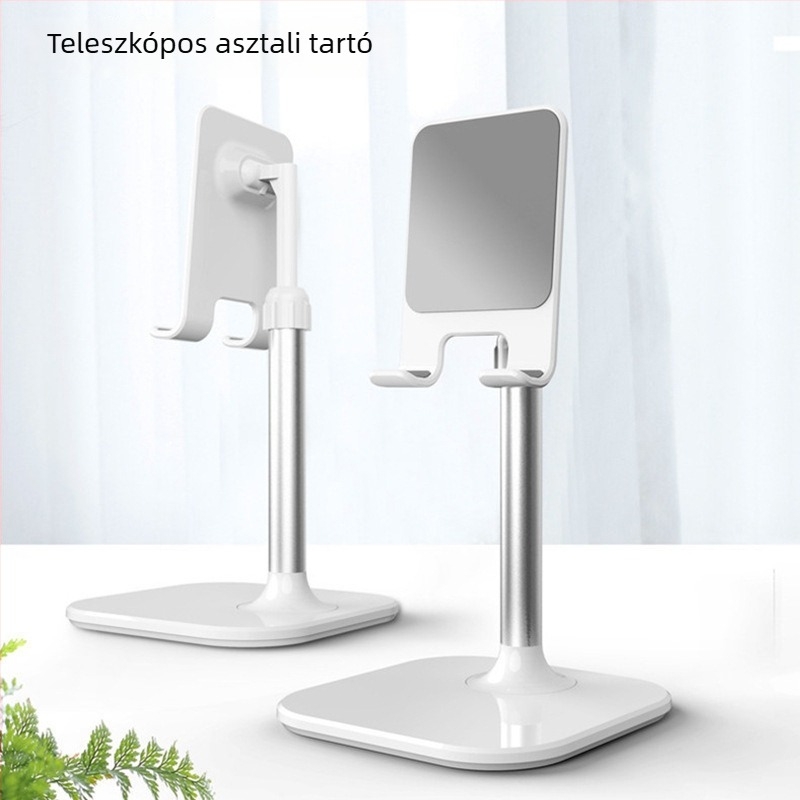 Teleszkópos, állítható asztali tartó telefonra és tabletre, emelő dizájn, kompatibil iPad/iPhone generációkkal, 145 g