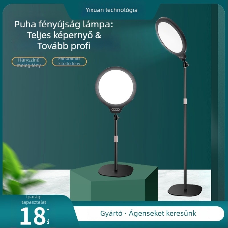 Élő közvetítéshez tervezett világítás, kinyíló kivitel, 10–50W, 5V, modellek YX-216 / YX-217