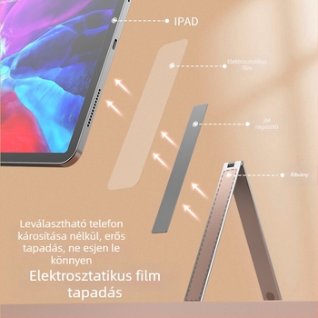 Tablet állvány – összecsukható, modell Flat bracket, tömeg 30 g