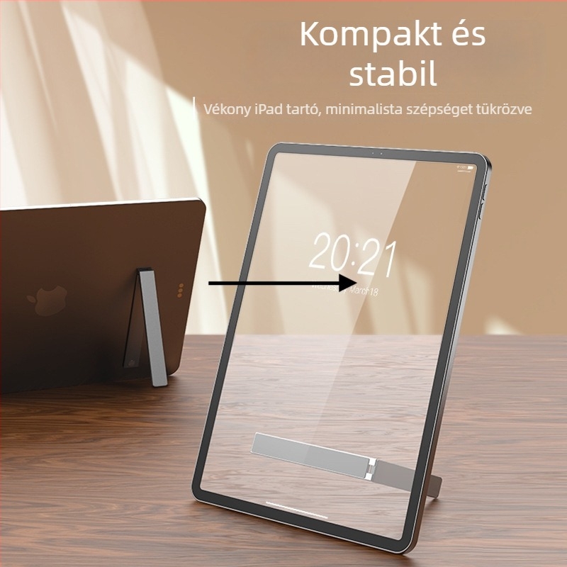 Tablet állvány – összecsukható, modell Flat bracket, tömeg 30 g