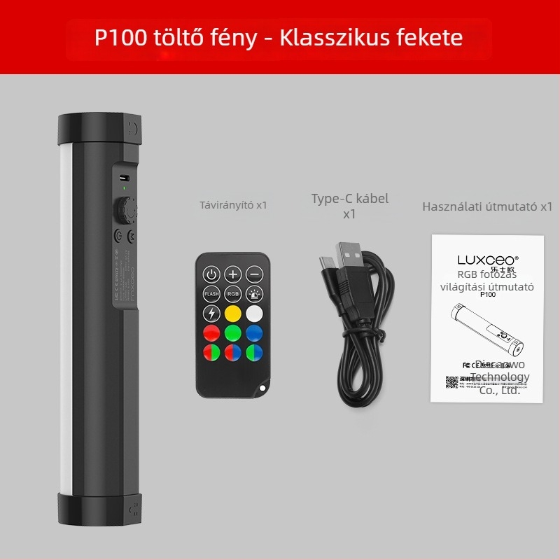 P100 Mini kitöltőfény, 5W, 5V, Beépített akkumulátor, Kézi használat, Still life fotózás, Filmkészítés és rövid videók