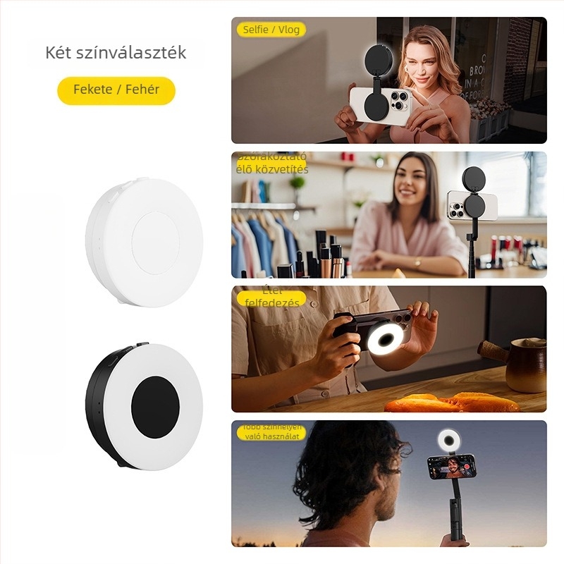S80 mini töltőfény okostelefonokhoz, kézi selfie világítás, többszintű fényerő-szabályozás, 3,7V, kevesebb mint 10W
