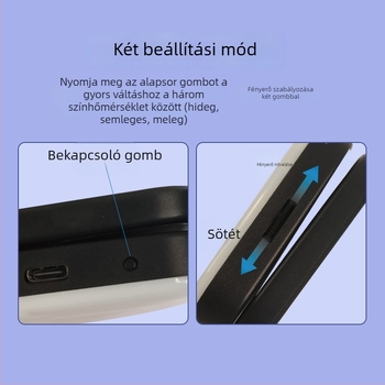 RK01 LED töltőfény kettős színhővel, fényerő-szabályozás, önálló tápegységgel