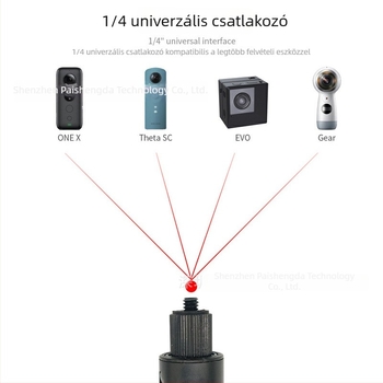 PAISD Insta360 selfie stick, alumínium ötvözet, általános kompatibilitás, sportkamerákhoz alkalmas