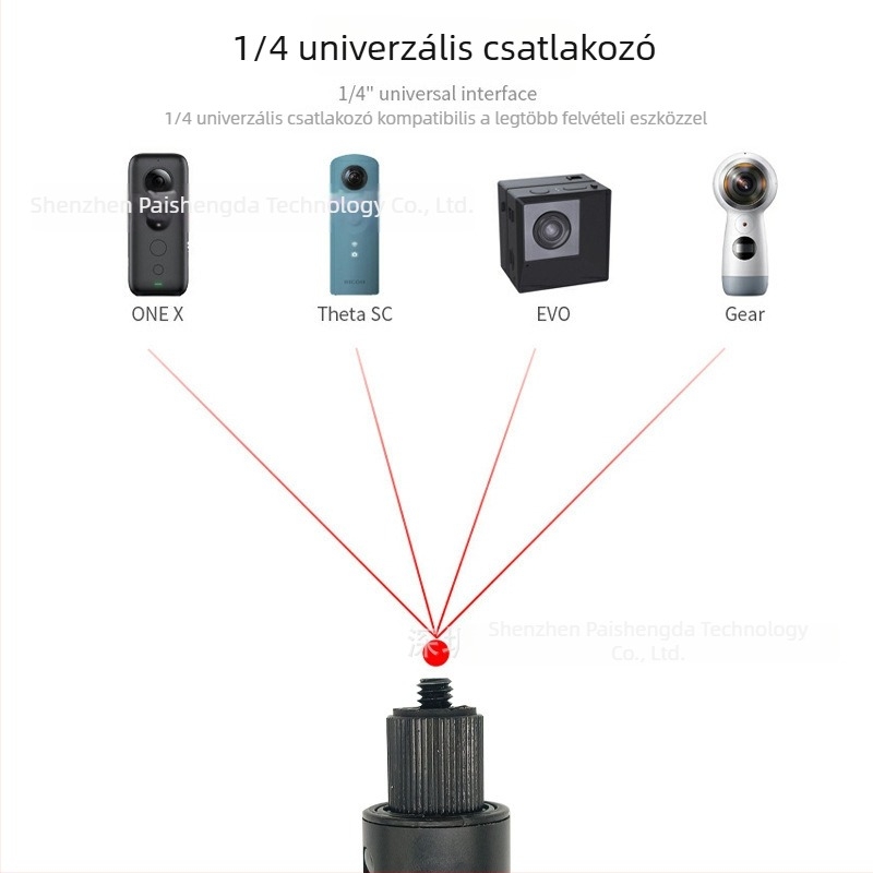 PAISD Insta360 selfie stick, alumínium ötvözet, általános kompatibilitás, sportkamerákhoz alkalmas