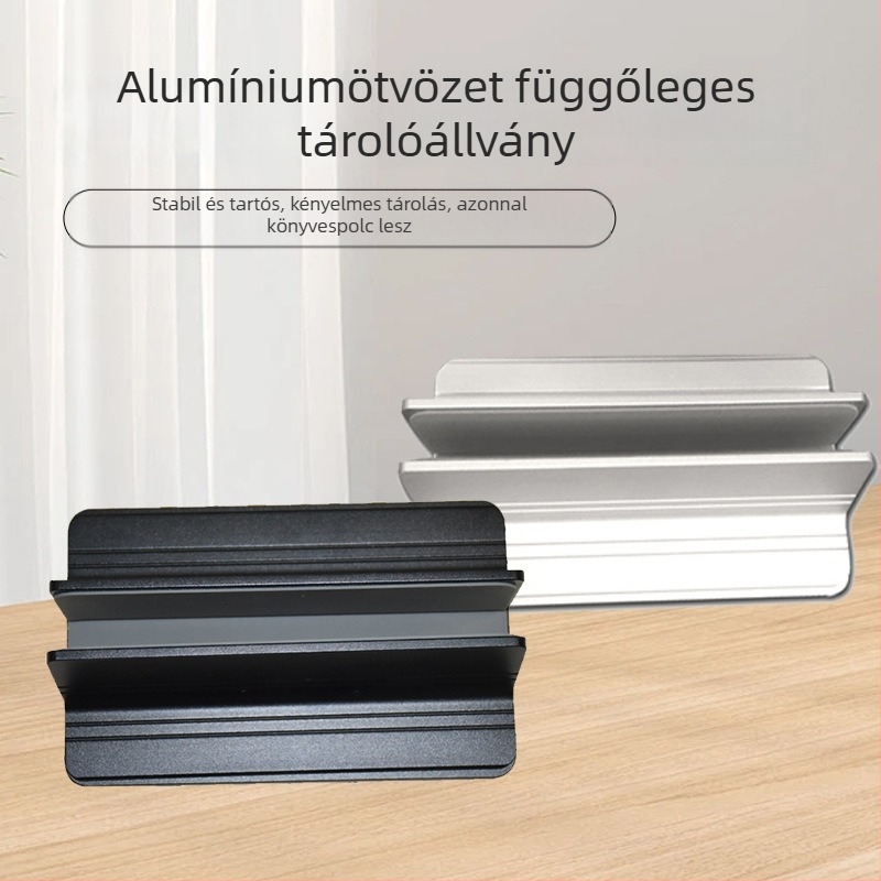 Edwin alumíniumötvözet – vertikális laptopállvány SJZJ005, kompatibilis 7–17 hüvelykes tabletekkel és laptopokkal